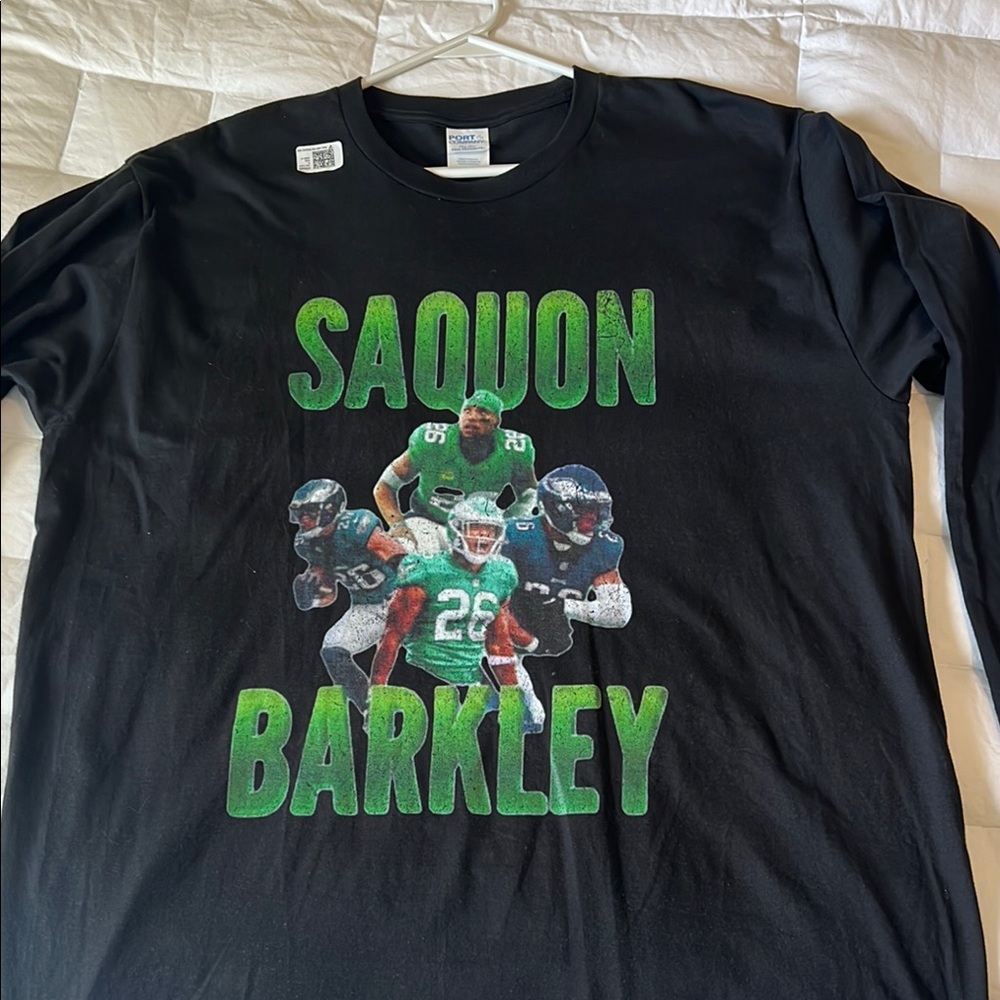 Saquon Barkley Black Long Sleeve Tee - Go Birds! NEW!